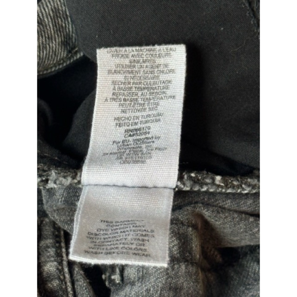 We The Free People Lita Distressed High Rise Straight Leg Jeans Black Sz 28 6 - Picture 12 of 15